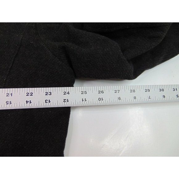 Hugo Boss Men L Quilted Military Pea Coat Jacket Gray Wool Tweed Full Zip - Picture 7 of 8